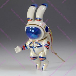 Елочная игрушка "Зайчик-космонавт"