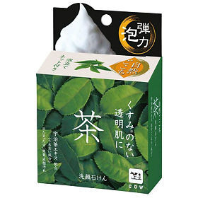 Очищающее мыло для лица с экстрактом зеленого чая, гиалуроновой кислотой, коллагеном и скваланом  "Ochya" + мочалка