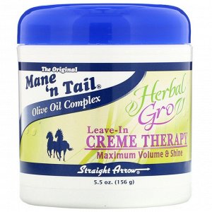 Mane &#x27 - n Tail, Herbal Gro, Несмываемый крем для волос, 5,5 унций (156 г)
