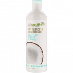 Petal Fresh, Pure, SuperFoods for Hair, Get Drenched Conditioner, Coconut Milk, Vitamin E & Almond Oil, 12 fl oz (355 ml)