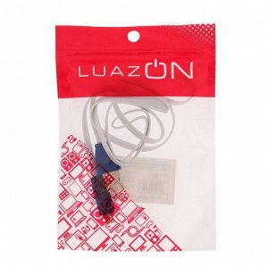 Кабель LuazON, microUSB - USB, 1 А, 1 м, плоский, светящийся, белый