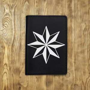 Обложка на паспорт "Воровская звезда", черная