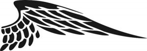 Узор на бок «Крылья2» (комплект из 2-х штук на оба бока)