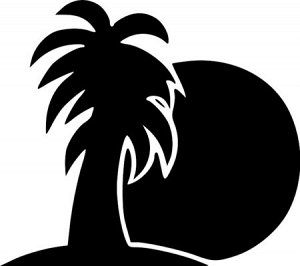Узор на бок «Пальма» (КОМПЛЕКТ ИЗ 2Х ЗЕРКАЛЬНЫХ НАКЛЕЕК)