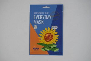 DEARBOO. Тканевая маска с экстрактом подсолнуха и алоэ SUNFLOWER & ALOE EVERYDAY 27 мл.