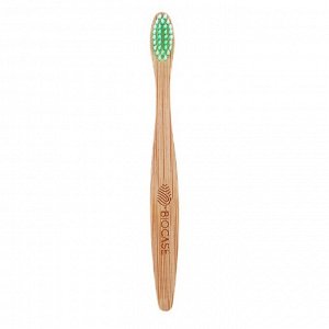 Бамбуковая зубная щётка Biocase, мини, зелёная