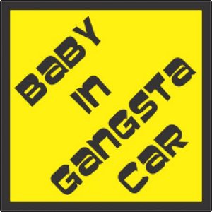 Baby in gangsta car