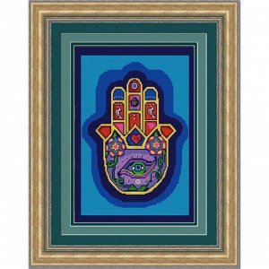 Рисунок на ткани-"Хамса-рука Бога"