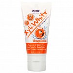 Now Foods, Xyli White, Зубная паста-гель для детей,  - Апельсиновый всплеск - , 3 унции (85 г)