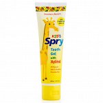 Xlear, Kid&amp;#x27 - s Spry, зубной гель с ксилитом, клубника банан, 60 мл, (2,0 жидкой унции)