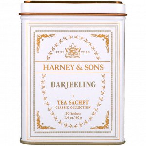 Harney &amp; Sons, Дарджилинг, 20 чайных пакетиков, 1.4 унции (40 г)