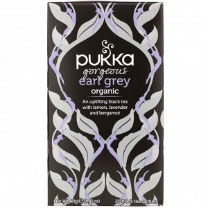 Pukka Herbs, Великолепный органический Эрл Грей, 20 пакетиков черного чая, 1,41 унции (40 г)