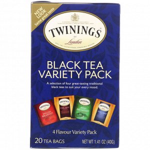 Twinings, Черный чай, 20 чайных пакетиков, 40 г (1,41 унции)