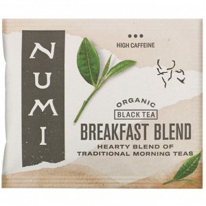 Numi Tea, Organic Black Tea, Breakfast Blend, 18 Tea Bags, 1.40 oz (39.6 g)