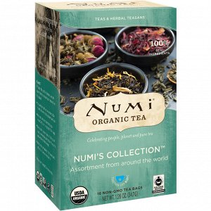 Numi Tea, Органический чаи, чаи и травяные сборы, коллекция Numi, 16 чайных пакетиков без ГМО, 1,26 унц. (34,7 г)