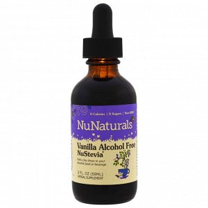 NuNaturals, NuStevia™, ванильная, безалкогольная стевия, 59 мл (2 жидких унции)