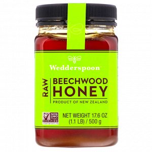 Wedderspoon, Raw Beechwood Honey, 17.6 oz (500 g)