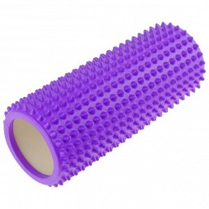 Роллер массажный для йоги 32 х 12 см, цвет фиолетовый
