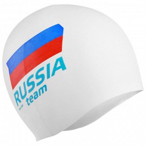 Шапочка для плавания RUSSIA team, силикон, цвета МИКС, обхват 54-60 см