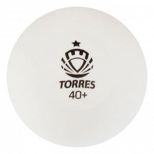 Мяч для настольного тенниса Torres Training, 1 звезда, набор 6 шт., цвет белый