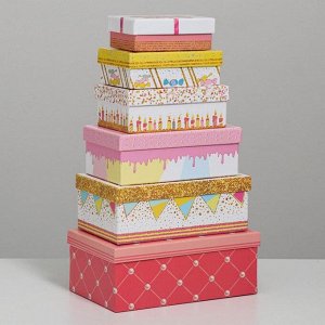 Набор подарочных коробок 10 в 1 «Торт», 32.5 ? 20 ? 12.5?12 ? 7 ? 4 см