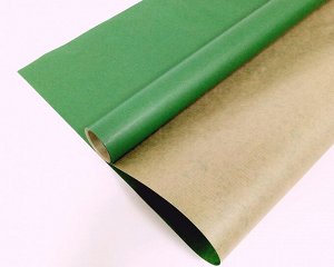 Подарочная крафт бумага в рулоне "Зелёная"