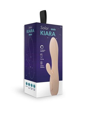 Мощный вибратор с клиторальным стимулятором Solar KIARA (10 режимов)