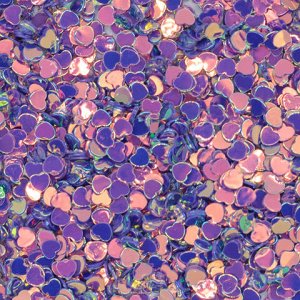 Посыпка голографическая 30 мл - Сердечки фиолетовые