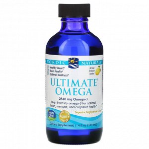 Nordic Naturals, Ultimate Omega, лимон, 2840 мг, 119 мл (4 жидких унции)