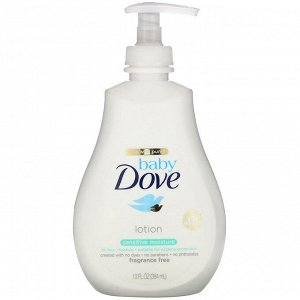 Dove, Baby, увлажняющий лосьон для чувствительной кожи, без запаха, 384 мл