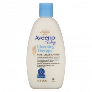 Aveeno, Baby, увлажняющее средство для умывания Cleansing Therapy, без запаха, 236 мл (8 жидких унций)