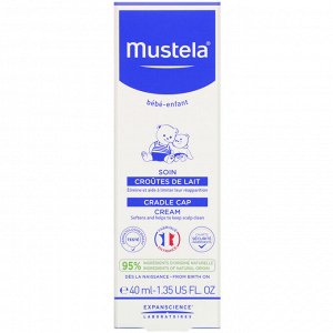 Mustela, Cradle Cap Cream, 1.35 fl oz (40 ml)