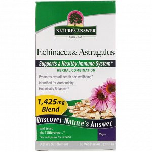 Nature&#x27 - s Answer, Эхинацея и астрагал, 1425 мг, 90 вегетарианских капсул
