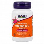 NOW Vitamin D3 Витамин Д 2000 IU, 120 капс