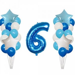 Набор воздушных шаров с цифрой "6"