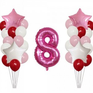 Набор воздушных шаров с цифрой "8"