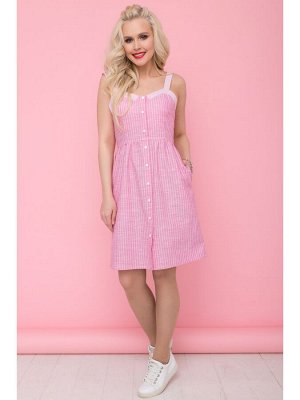 Платье СОФО розовая полоска
