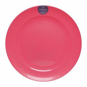 Тарелка Фолио розовая диаметр 22см