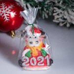 Свеча декоративная &quot;Символ года 2021. Бычок в варежках&quot; микс, 9 см