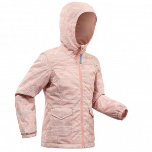 Куртка теплая водонепроницаемая для походов для девочек 2–6 лет sh100 warm quechua