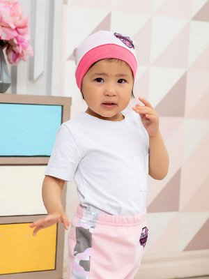 Розовая шапочка "Папина дочка" для новорожденного (1060230)