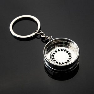 Брелок для автомобильных ключей Cartage, диск, металл, хром