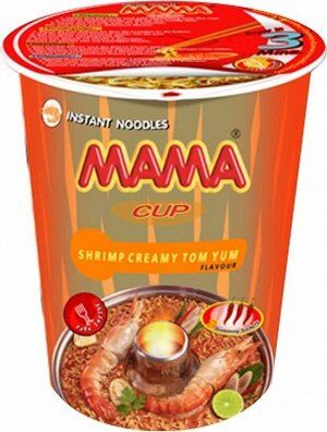 Суп – лапша Том Ям Кремовый быстрого приготовления MАМА Tom Yum Shrimp