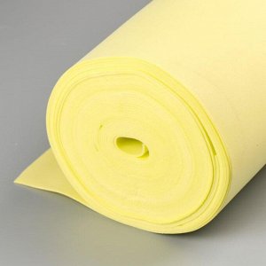 Фоамиран зефирный 2 мм, жёлтый, рулон 1,1х10 м