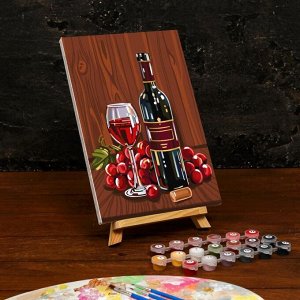 Картина по номерам на холсте с подрамником «Вино» 20?30 см