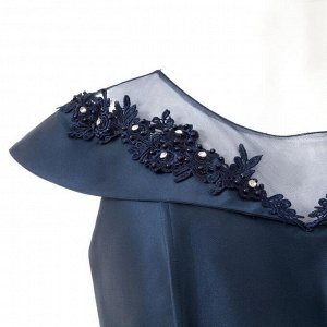 Платье женское MINAKU "Felice", длинное, размер 48, цвет синий