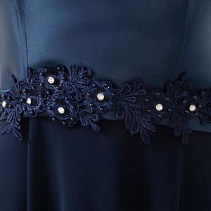 Платье женское MINAKU "Felice", длинное, размер 48, цвет синий
