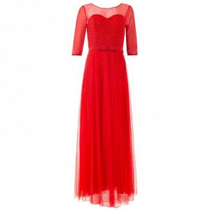 Платье женское MINAKU "Dolce", длинное, размер 44, цвет бордовый