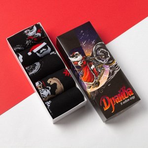 Носки мужские новогодние «Драйва в НГ», набор 5 пар, 41-44 (27-29 см)