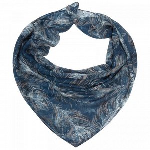 Платок женский текстильный  FC 428-1 цвет синий, р-р 96х96